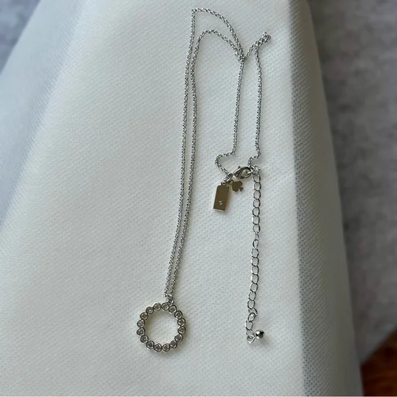 Kate Spade New York Full Circle Mini Pendant Necklace - Silver - Picture 4 of 9